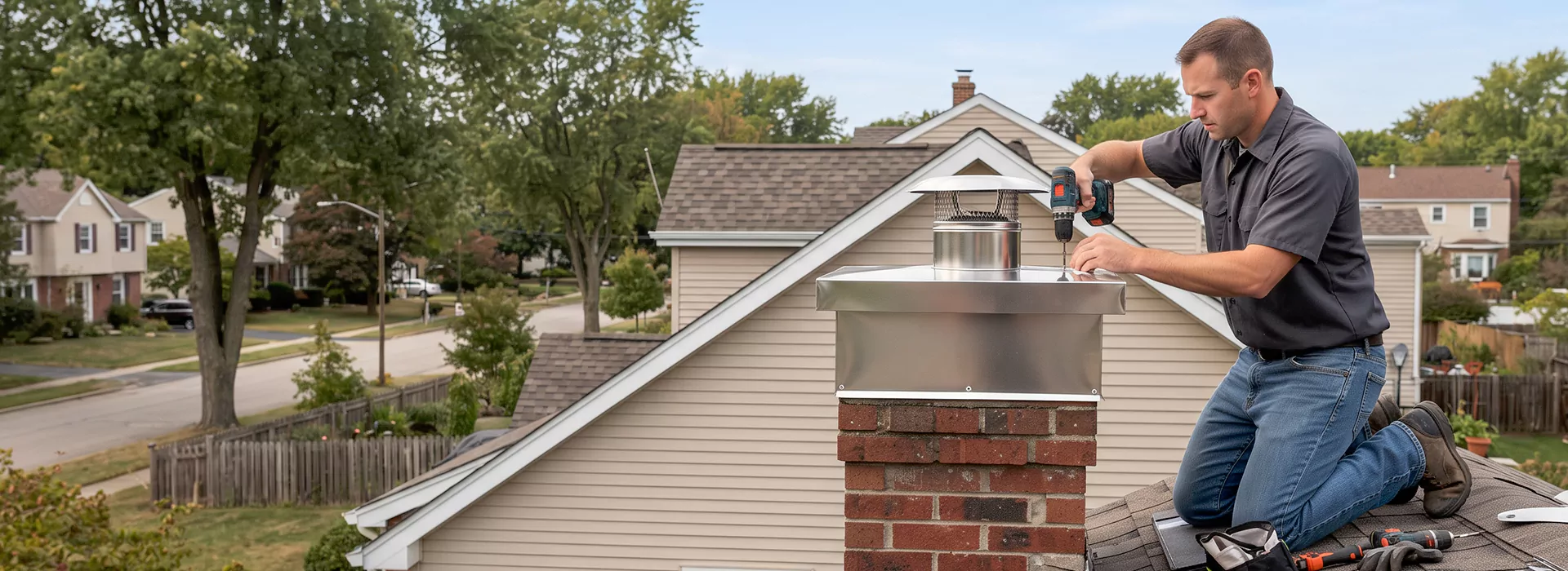 Chimney Chase Cover Installation Upper Darby, PA