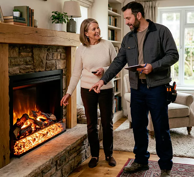 Why Upper Darby Homeowners Choose Our Electric Fireplace Embers Team?