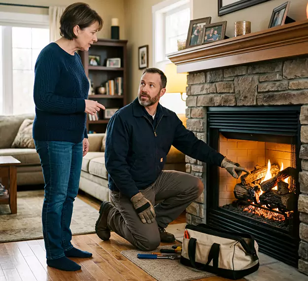 Why Upper Darby Homeowners Choose Our Gas Fireplace Logs Team?