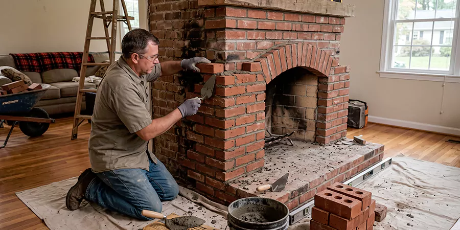 Rebuild Stone Fireplace Upper Darby