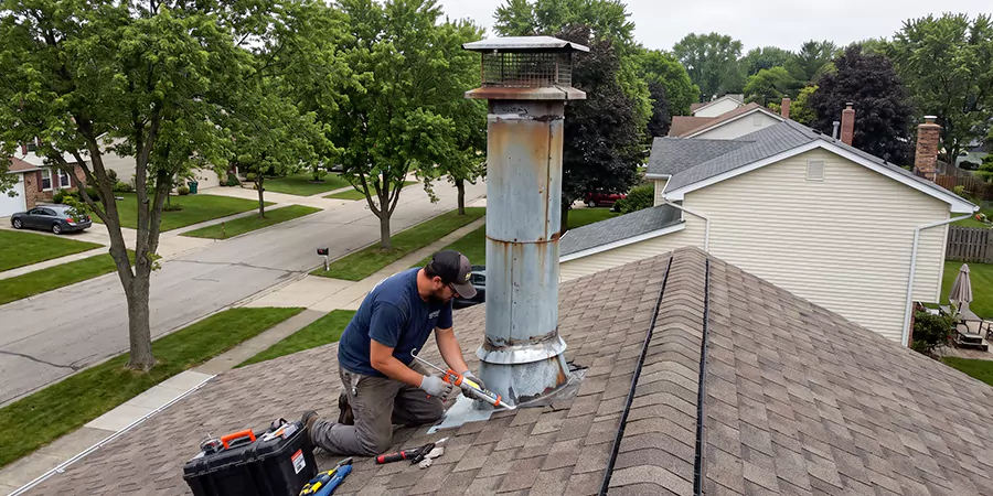 Stone, Stucco, and Metal Chimney Leak Repair Upper Darby