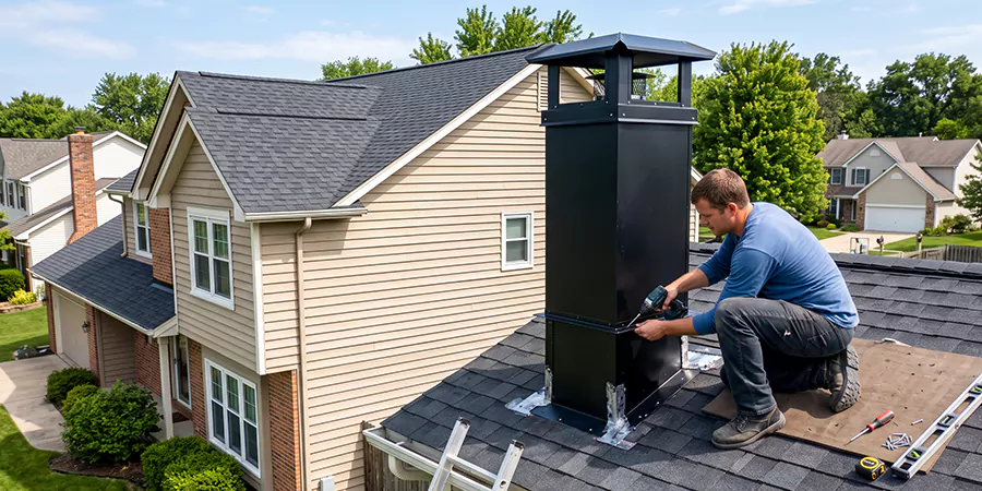 Prefab Chimney Chase Installation Upper Darby